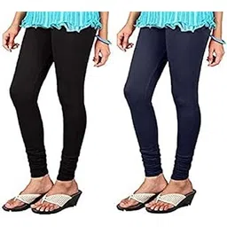 Ultra Soft Cotton Slim fit Solid Color Attractive Casul wear Leggings for Womens - Pack of 2 pcs-picture-48