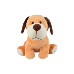 Ultra Kids Orange & White Colourblocked Cute Sitting Dog Soft Toy-picture-39