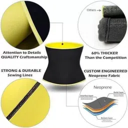 ulTraTop Tummy Shaper for Women & Men Sweat Slim Belt Tummy Belt Shapewear for Belly. Body Shaper Belt for Stomach Fitness Belt for Exercise & Workout (Size Medium) (Black) image 4