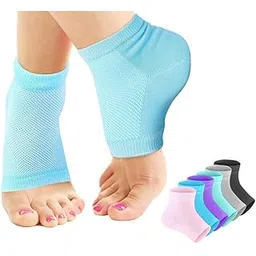ULTRINA Moisturising Gel Socks for Women & Men | Silicone Cushions for Support & Heel Repair | For Smooth, Soft, Crack-Free Heels | Spa-like Massage & Pain Relief | Multicolor. (COTTON HEEL GEL SOCKS)-picture-21