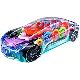 Umadiya® Branded 3D Transparent Mechanical Car Toy for Kids with Gear Technology 3D Light Musical Sound & 360 Degree Rotation (Gear Car)-picture-10