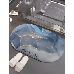 UMAI Blue & Gold Toned Printed 240 GSM Anti Skid Bath Mat-picture-16