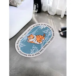 UMAI Blue & Orange Printed 240 GSM Bath Rug-picture-25