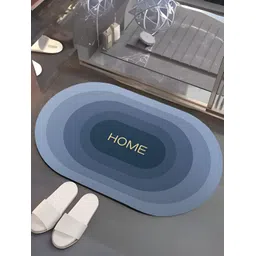 UMAI Blue Oval 240 GSM Anti-Skid Bath Rug-picture-17