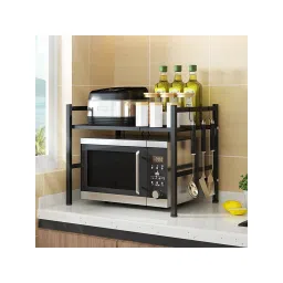 UMAI Microwave Oven Rack Step Organiser For Kitchen Cabinet Black-picture-11