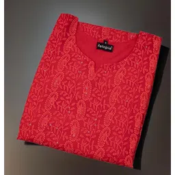 umoly Women Chikan Embroidery Georgette Straight Kurta-picture-47