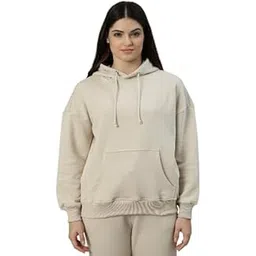 unaone Pure Cotton Fleece Black Oversized Full Sleeve Winter Wear Hooded Sweatshirt for Women-picture-23