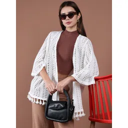 UnaOne Women Embroidered Longline Shrug-picture-32