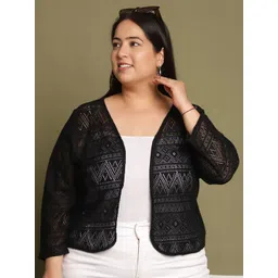 UnaOne Women Embroidered Shrug-picture-19