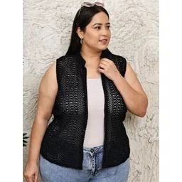 UnaOne Women Embroidered Shrug-picture-23