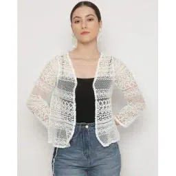 unaone Women Floral Lace Regular Fit Shrug-picture-29