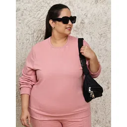 UnaOne Women Plus Size Pullover Oversized Cotton Sweatshirt-picture-20