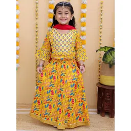 UNBIND Girls Printed Ready to Wear Lehenga & Blouse With Dupatta-picture-29