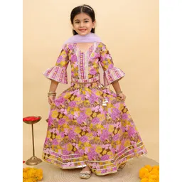 UNBIND Girls Printed Ready to Wear Lehenga & Blouse With Dupatta-picture-19