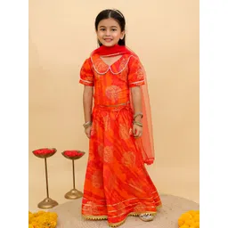 UNBIND Girls Printed Ready to Wear Lehenga & Blouse With Dupatta-picture-23