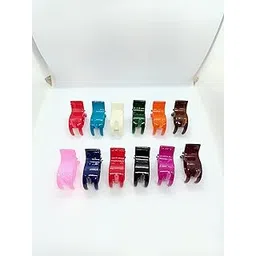Unbreakable Acrylic Non Slip Tight Grip Hair Clutch Pack of 12-picture-10