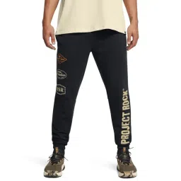 Under Armour Black Cotton Loose Fit Printed Sports Joggers-picture-32