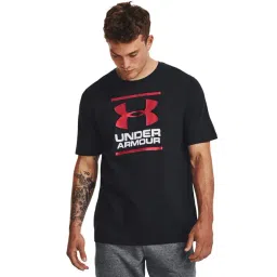 Under Armour Black Cotton Loose Fit Printed Sports T-Shirt-picture-39