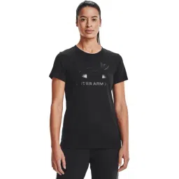 UNDER ARMOUR Black Cotton Printed Sports T-Shirt-picture-32