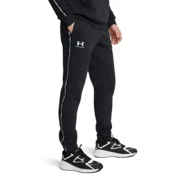 Under Armour Black Cotton Slim Fit Logo Printed Sports Joggers-picture-30