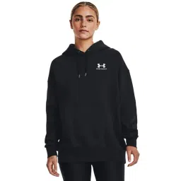 UNDER ARMOUR Black Icon Fleece Oversized Long Sleeves Hoodie-picture-13