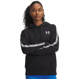 Under Armour Black Icon Fleece Taped Regular Fit Hoodie-picture-15