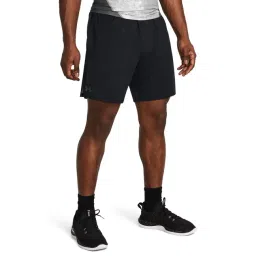 Under Armour Black Loose Fit Logo Printed Sports Shorts-picture-48