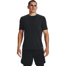 Under Armour Black Muscle Fit Self Pattern Sports T-Shirt-picture-48