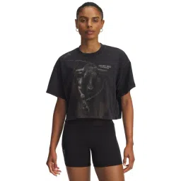 Under Armour Black Regular Fit Printed Sports T-Shirt-picture-33