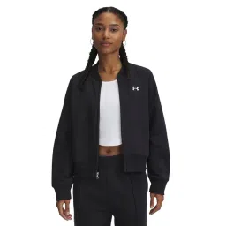 Under Armour Black Rival Fleece Regular Fit Bomber Jacket-picture-36
