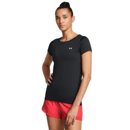 UNDER ARMOUR Black Slim Fit Solid Short Sleeves Tech Mesh T-Shirt-picture-42
