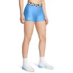 Under Armour Blue Comfort Fit Logo Printed Sports Shorts-picture-22