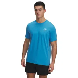 Under Armour Blue Cotton Slim Fit Printed Sports T-Shirt-picture-13