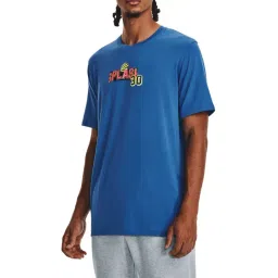 Under Armour Blue Regular Fit Printed Sports T-Shirt-picture-15