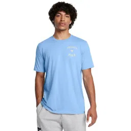 Under Armour Blue Regular Fit Printed Sports T-Shirt-picture-33