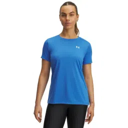 UNDER ARMOUR Blue Regular Fit Solid Short Sleeves Tech Ssc - Solid T-Shirt-picture-24