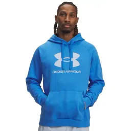 Under Armour Blue Rival Fleece Logo Regular Fit Hoodie-picture-33