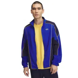 Under Armour Blue Slim Fit Colour Block Sports Jacket-picture-45