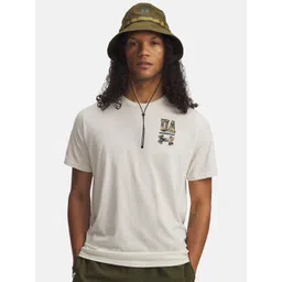 UNDER ARMOUR Brand Logo Printed Relaxed Fit Training or Gym Sports T-shirt-picture-23