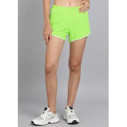 under armour Color Block Women Green Running Shorts-picture-12