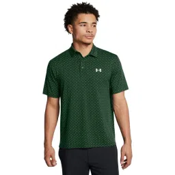 Under Armour Green Regular Fit Printed Sports Polo-picture-42