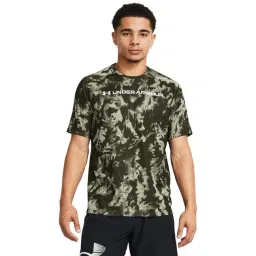 Under Armour Green Regular Fit Printed Sports T-Shirt-picture-33