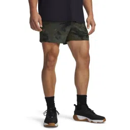 UNDER ARMOUR Green Slim Fit Printed Mid Rise Project Rock Ultimate Shorts-picture-13
