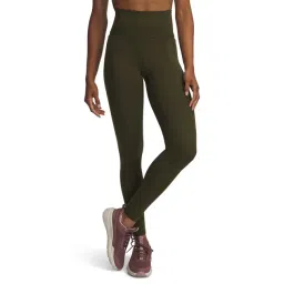 UNDER ARMOUR Green Slim Fit Solid High Rise Project Rock Meridian Leggings-picture-38
