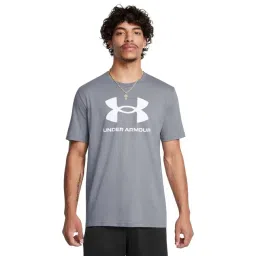 Under Armour Grey Regular Fit Logo Printed Sports T-Shirt-picture-39