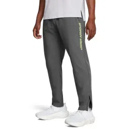 Under Armour Grey Slim Fit Logo Printed Sports Trackpants-picture-32