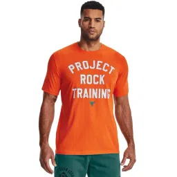 Under Armour Orange Regular Fit Printed Sports T-Shirt-picture-35