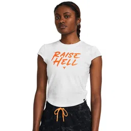 UNDER ARMOUR Printed Project Rock Underground Cap Sleeves T-Shirt-picture-13