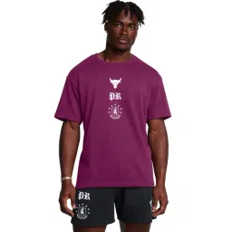 Under Armour Purple Cotton Regular Fit Printed Sports T-Shirt-picture-46