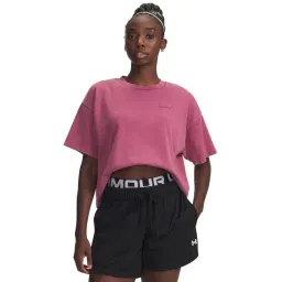 Under Armour Red Boxy Wash Heavyweight Regular Fit T-Shirt-picture-27